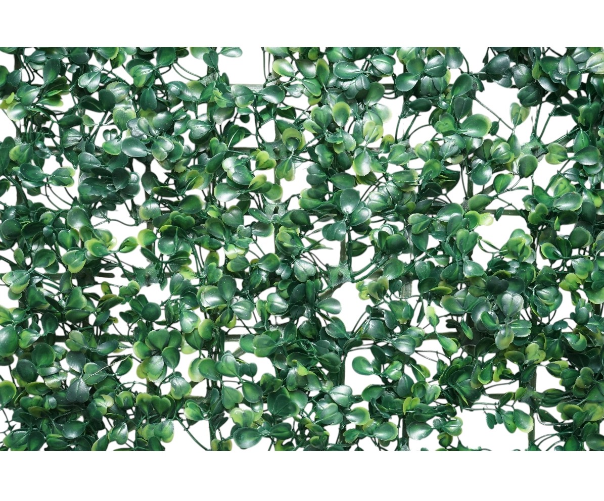 Panou gard viu artificial verde decorativ cu frunze mici 40x60x3cm