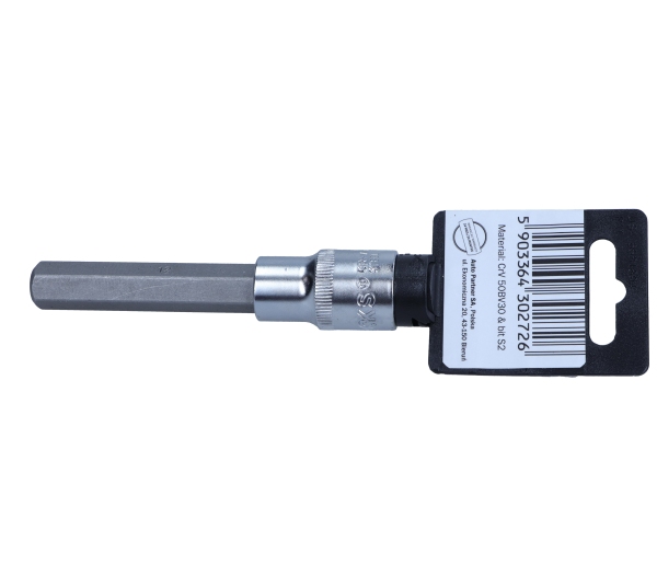 CHEIE CU CAP TUBULAR 1/2'', 100 MM, HEX 12