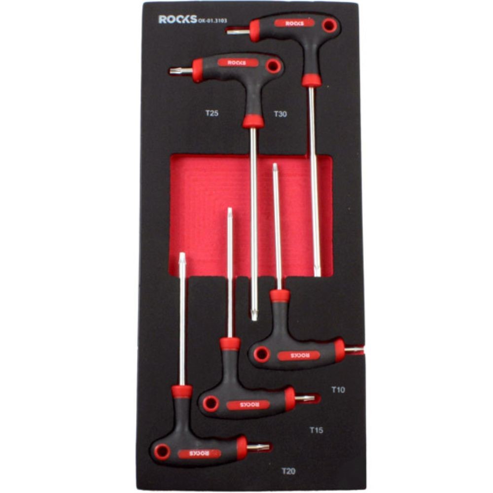 Set de chei imbus cu mâner, HEX, 5 piese