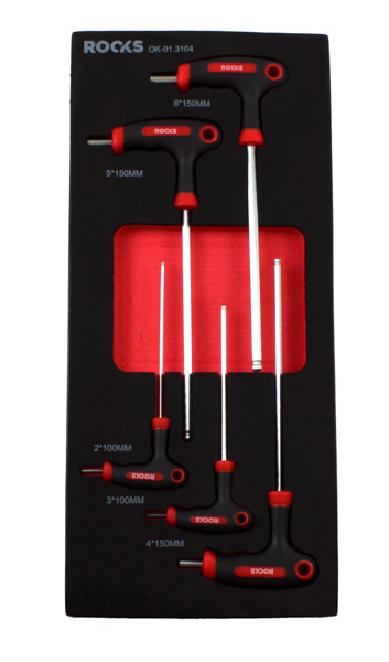SET DE CHEI HEXAGONALE CU MÂNER HEXAGONAL, 5 PIESE