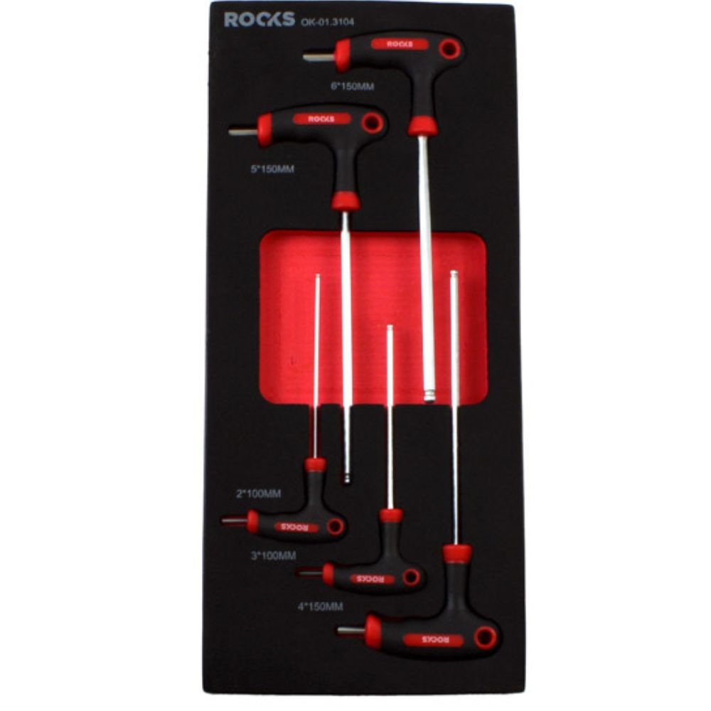 SET DE CHEI HEXAGONALE CU MÂNER HEXAGONAL, 5 PIESE
