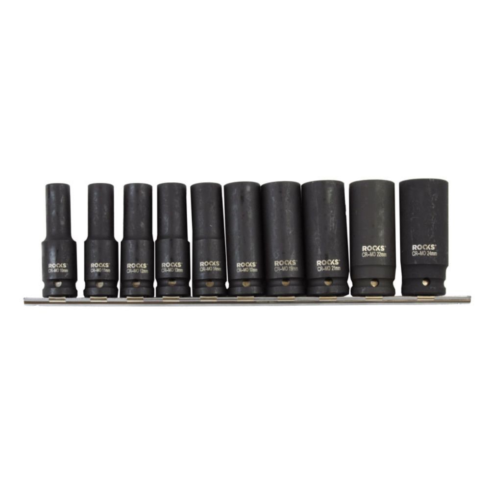 SET DE CHEI CU IMPACT LUNGI, 1/2in HEXAGONALE, 10 PIESE, 10-24 MM