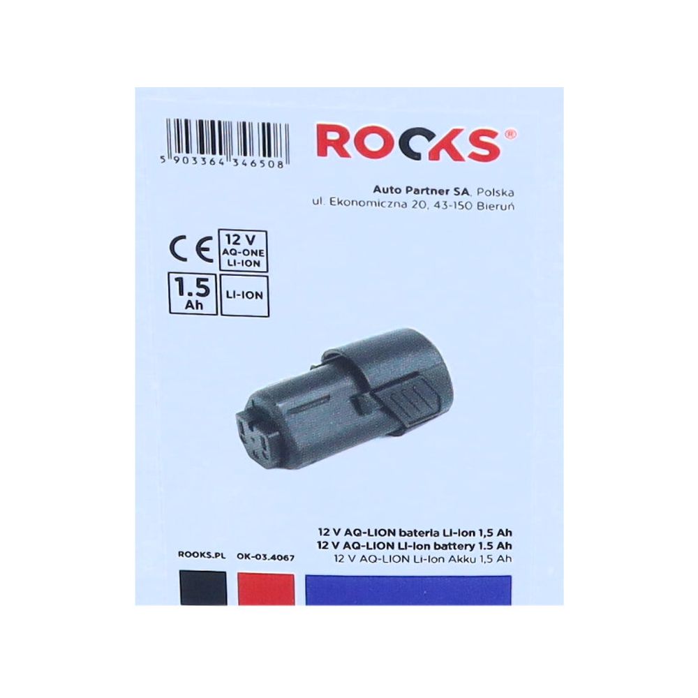 BATERIE LI-ION AQ-LION DE 12 V, 1,5 AH