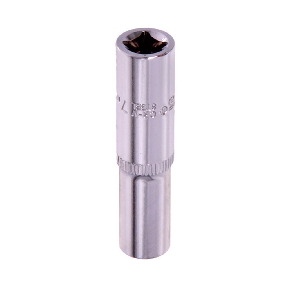 Cap tubular 1/4in, 6 laturi, 7 mm, lung