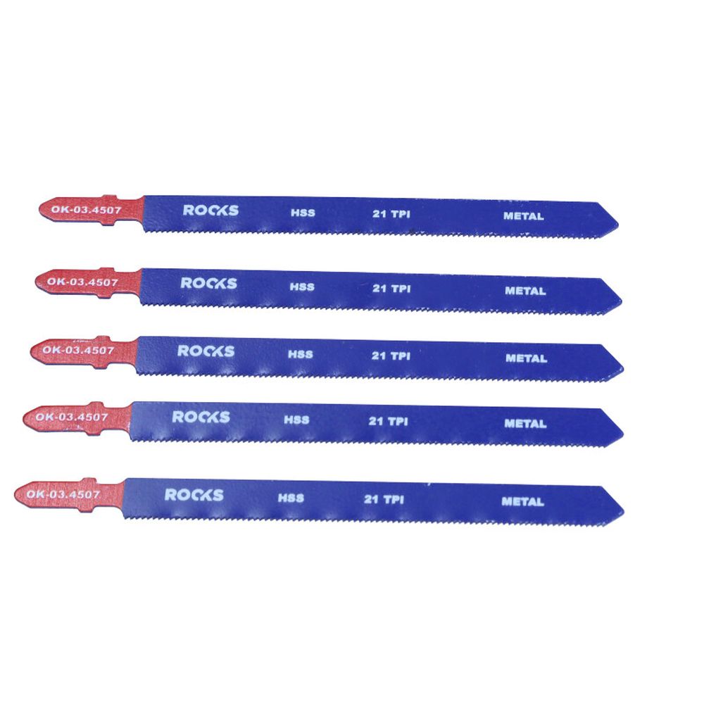 LAMA DE FERĂSTRĂU HSS, TIP T, OȚEL, 21 TPI X 130 MM, 1 SET (5 PIESE)