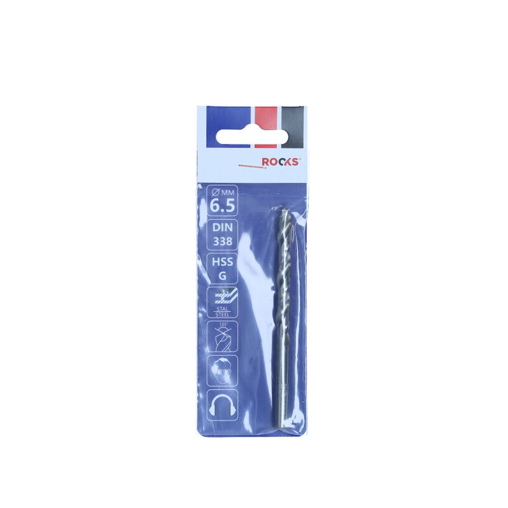 BURGHIU METALIC  PENTRU METAL 6,5 MM, HSS G 900 N/MM2, DIN 338