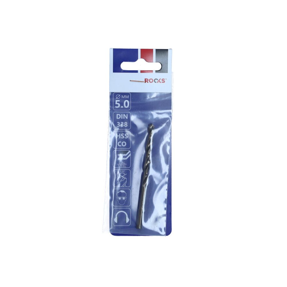 BURGHIU PENTRU METAL STRONG FI 5,0 MM, HSS CO 1000 N/MM2, DIN 338