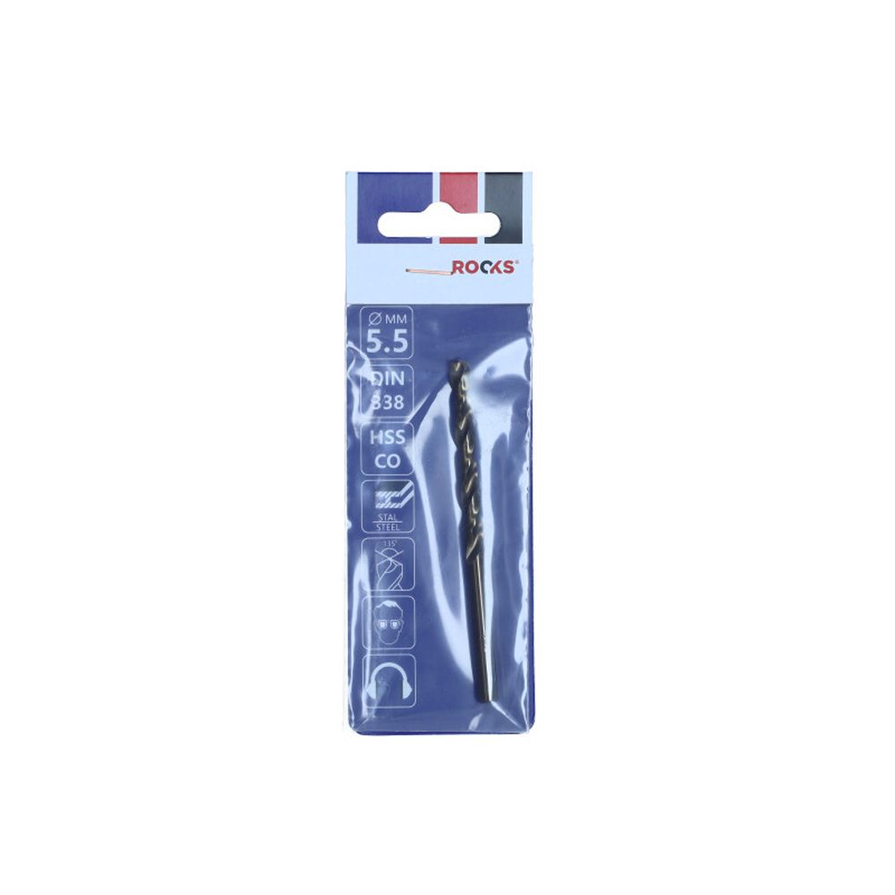 BURGHIU PENTRU METAL STRONG FI 5,5 MM, HSS CO 1000 N/MM2, DIN 338