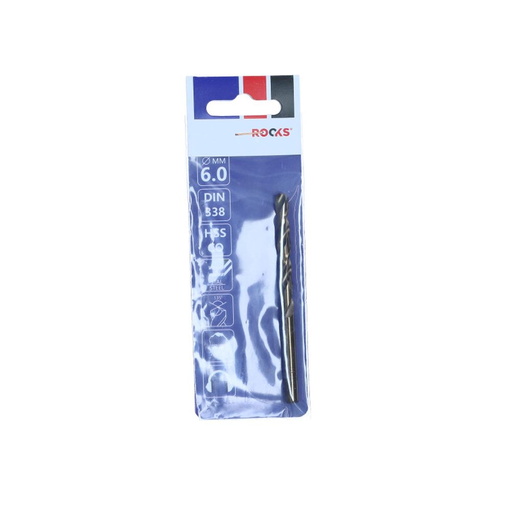 BURGHIU PENTRU METAL STRONG FI 6,0 MM, HSS CO 1000 N/MM2, DIN 338