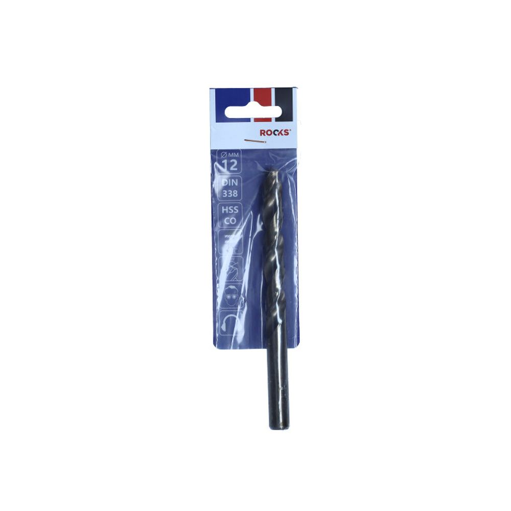 BURGHIU PENTRU METAL FI 12 MM, HSS CO 1000 N/MM2, DIN 338