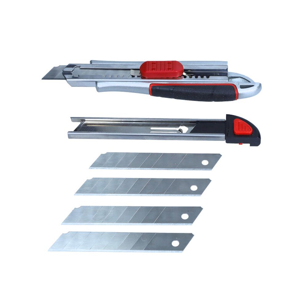 CUTTER, CUȚIT CU LAMA FRAGILĂ, METALIC 18 MM, 5 LAME