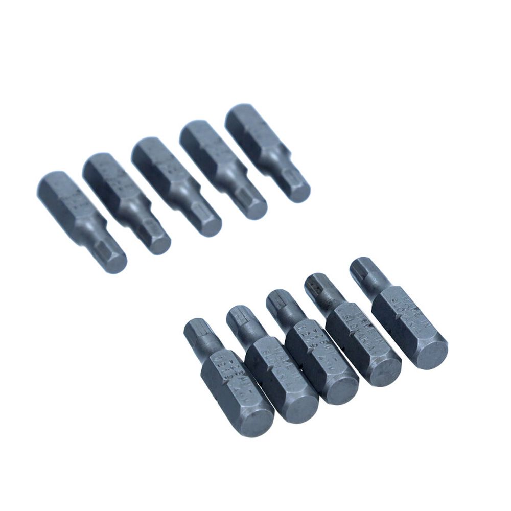 Set 10 biti de impact imbus HEX 4x25mm, 1/4, CrMo-S