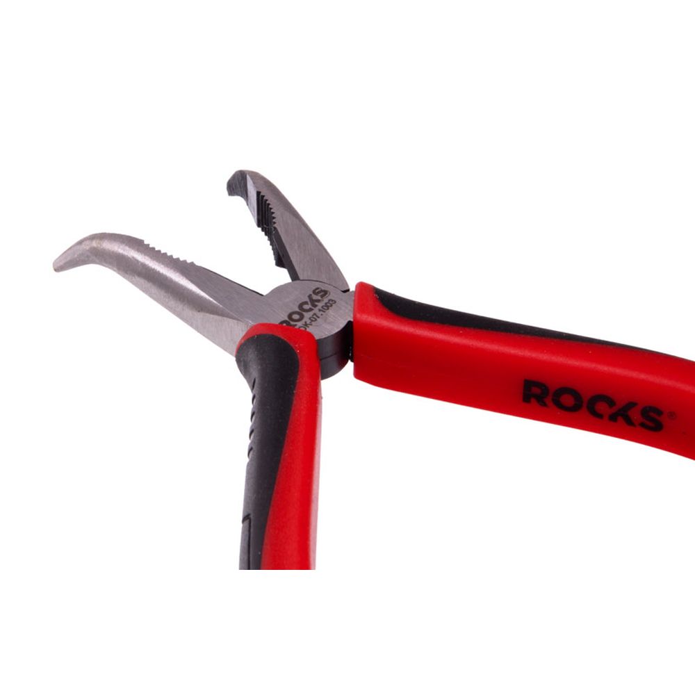 Cleste cu cioc curbat 160mm, Cr-Mo, ROOKS