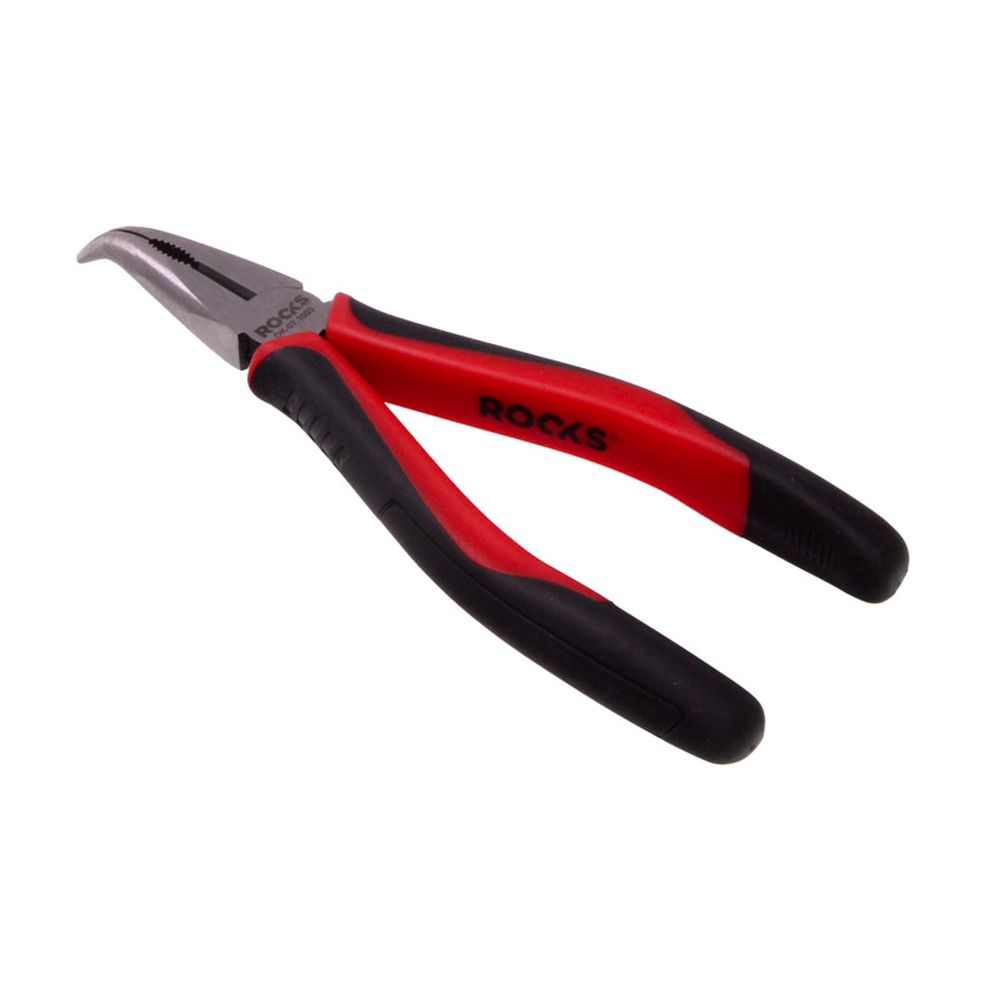 Cleste cu cioc curbat 160mm, Cr-Mo, ROOKS