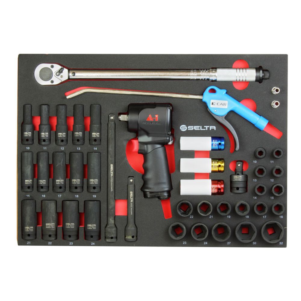 SET DE SCULE DE IMPACT ÎN MODUL PENTRU DULAP DE SCULE 42 PIESE /SELTA, ROOKS/