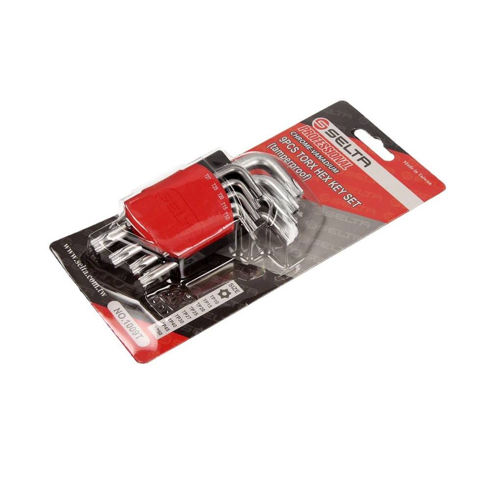 SET CHEI TORX DE SECURITATE, ÎN SUPORT, 9 PIESE, TS10-TS50