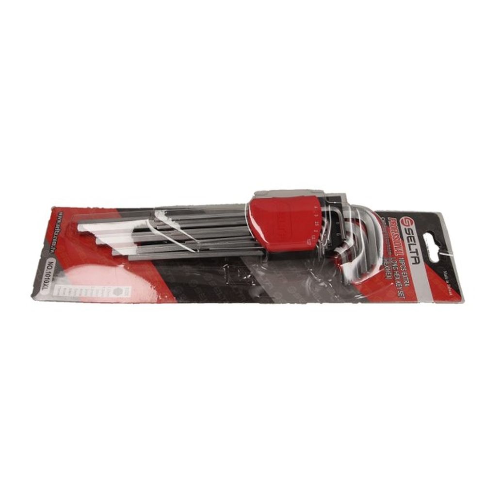 SET CHEI HEXAGONALE EXTRA LUNGI, ÎN SUPORT, 10 PIESE, 1,27-10 MM