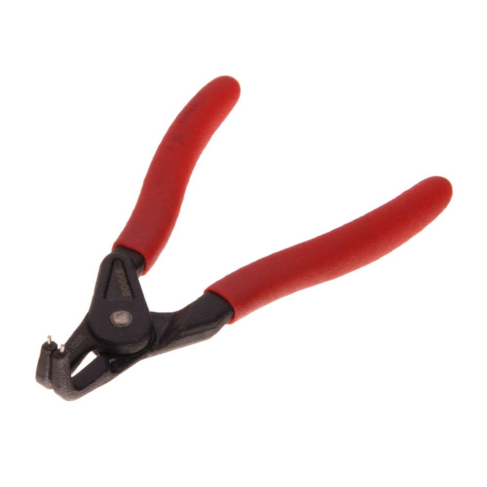 Cleste pentru inele Seeger exterioare, curbat, 140mm, varf 0.9mm