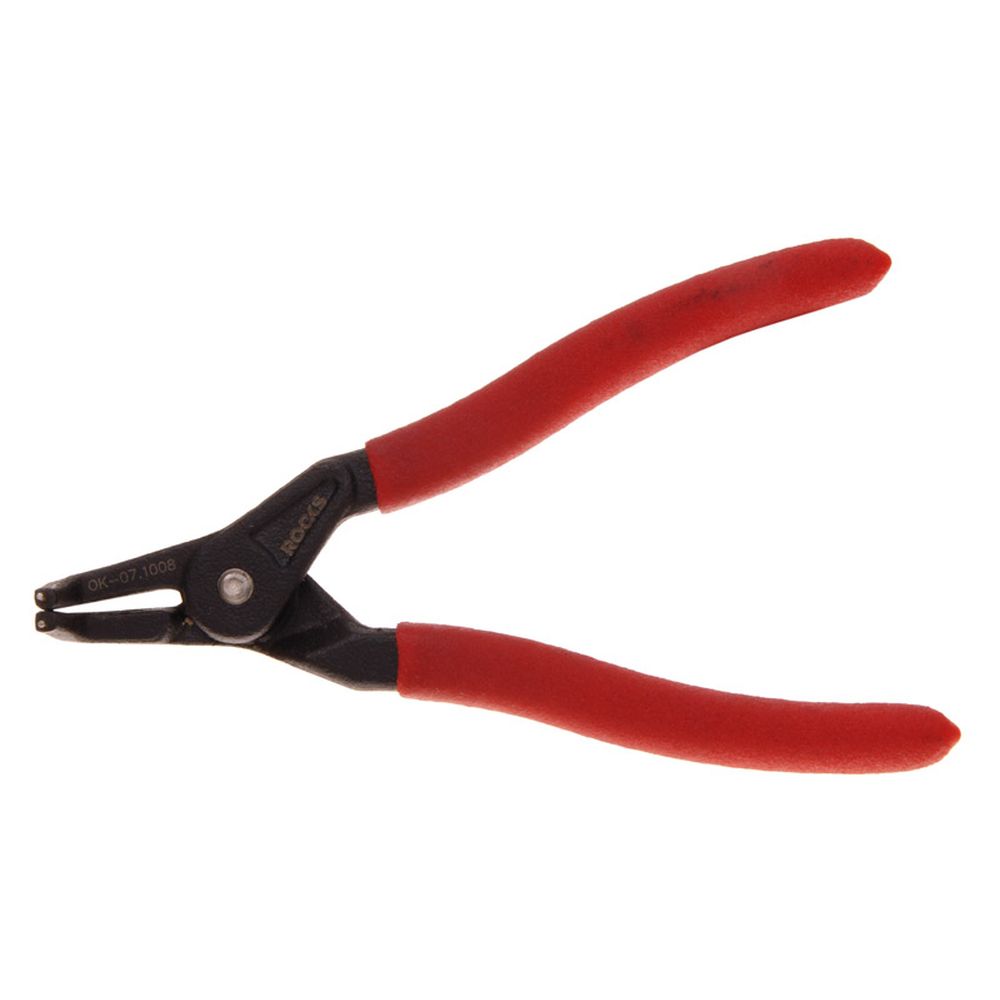 Cleste pentru inele Seeger exterioare, curbat, 140mm, varf 0.9mm
