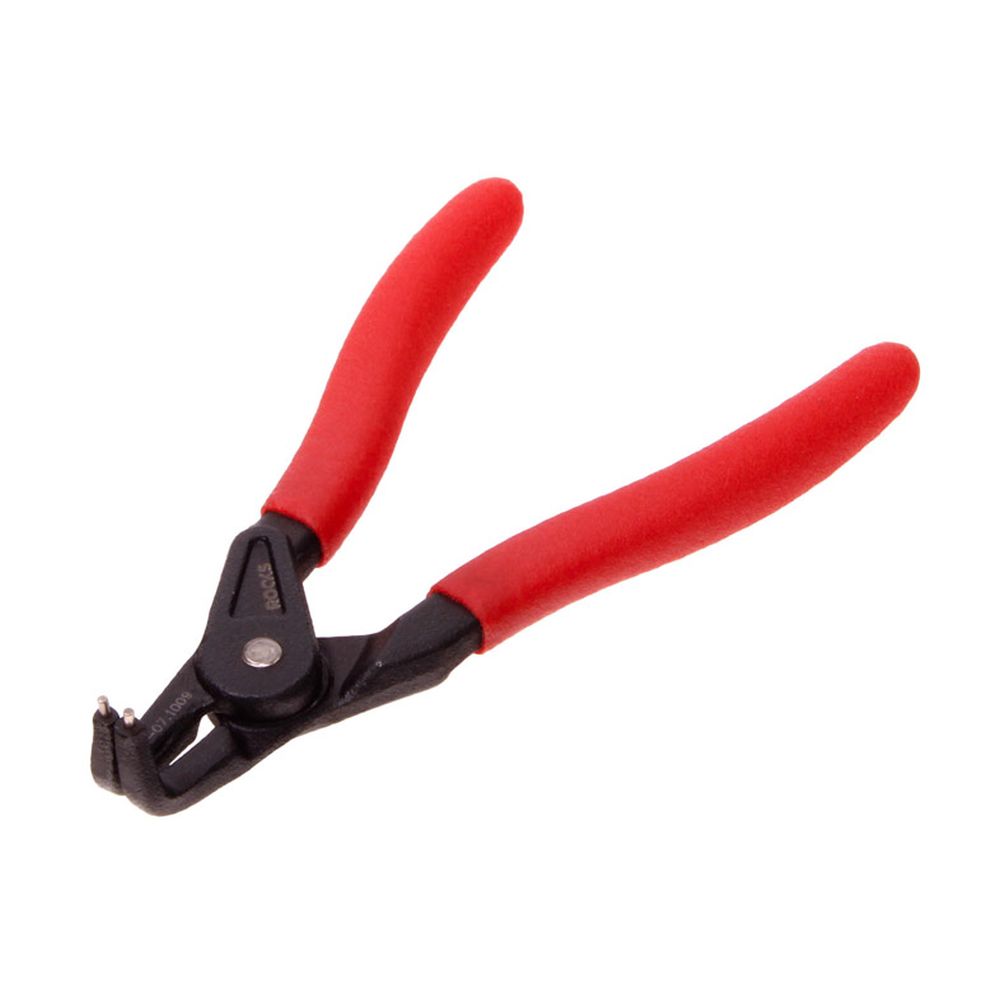 Cleste pentru inele Seeger exterioare, curbat, 140mm, 10-25mm, varf 1.3mm