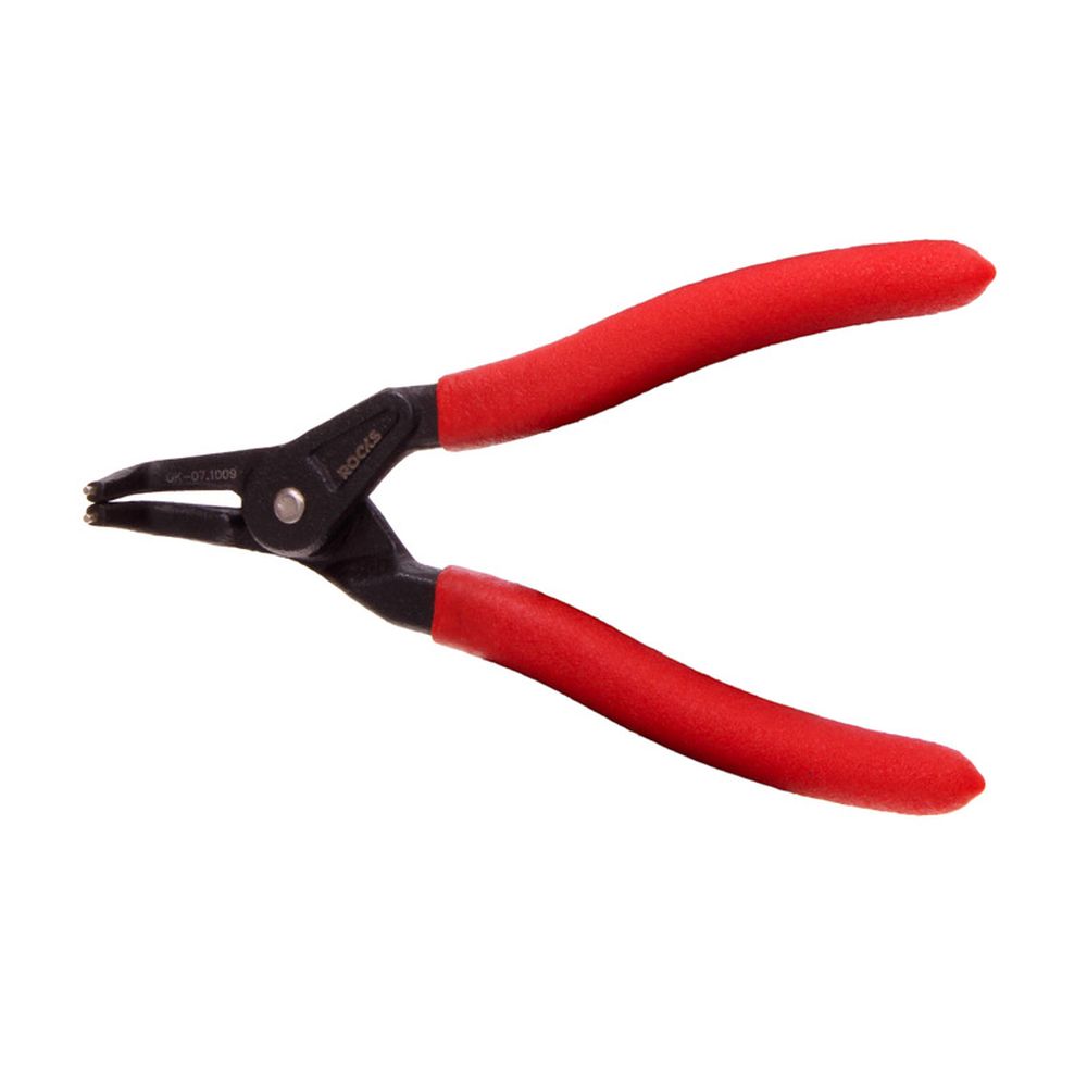 Cleste pentru inele Seeger exterioare, curbat, 140mm, 10-25mm, varf 1.3mm