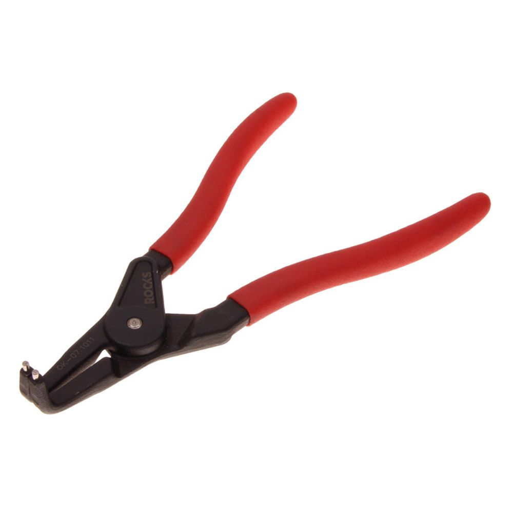 Cleste pentru sigurante Seeger exterioare, curbat, 230mm, 40-100mm, varf 2.3mm