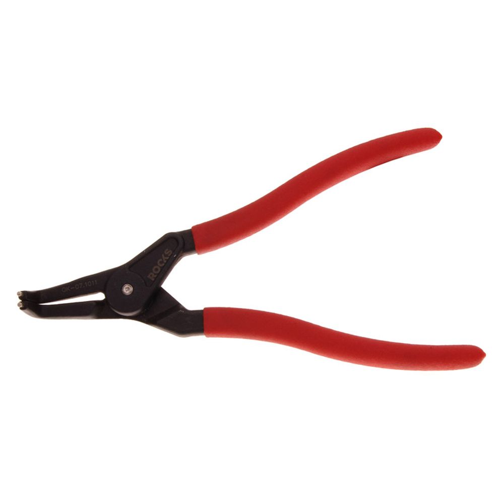 Cleste pentru sigurante Seeger exterioare, curbat, 230mm, 40-100mm, varf 2.3mm