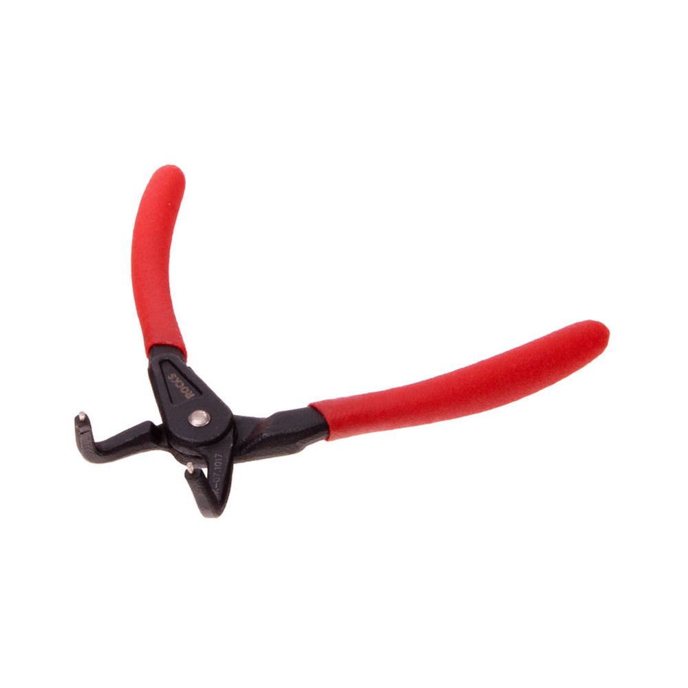 Cleste pentru sigurante Seeger interioare, curbat, 140mm, 10-25mm, varf 1.3mm